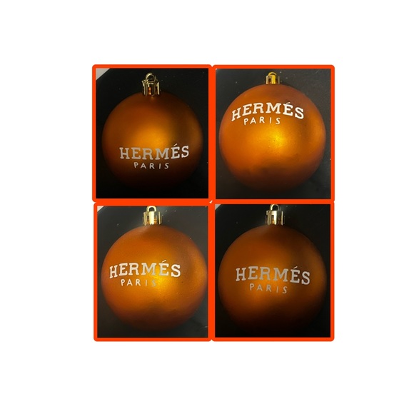 Luxury designer inspired matte orange/white ornament balls - Picture 1 of 1
